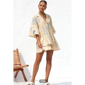 Commense Oversized Sun Print Short mini Dress Size XS NWT CM